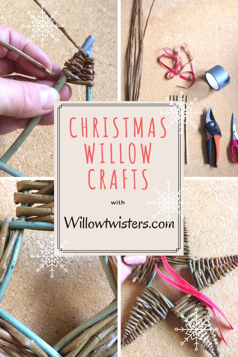 Willow Stars Christmas Decorations, Willow Star, Willow Crafts, Willow Sculpture, Reindeer Diy, Willow Sticks, Twig Crafts, Stick Christmas Tree, Star Christmas Tree