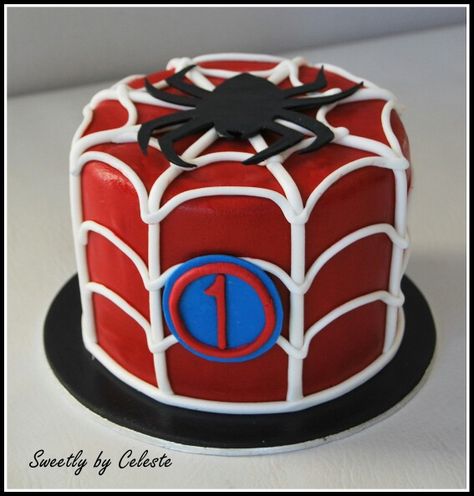 Spiderman smash cake Spider Man Smash Cake, Spider Man First Birthday, Spiderman Smash Cake, Spiderman 1st Birthday, Felix Birthday, Smash Cake First Birthday, Marvel Birthday Party, Smash Cakes, Boys First Birthday Party Ideas