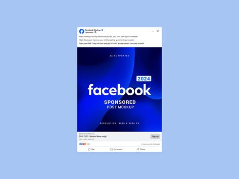 Free Facebook Sponsored Ad Page Post UI Mockup PSD 2024 - Good Mockups Facebook Post Mockup, Mockup Envelope, Social Media Marketing Company, Social Media Mockup, Menu Mockup, Macbook Mockup, Cosmetics Mockup, Website Mockup, Ipad Mockup