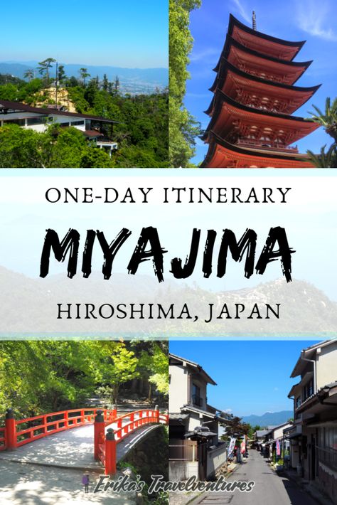 Miyajima Island One-Day Itinerary - Erika's Travelventures Miyajima Japan, Miyajima Island, Kyoto Travel Guide, Japanese Holidays, Hiroshima Japan, Tokyo Japan Travel, Torii Gate, Japan Vacation, Kyoto Travel