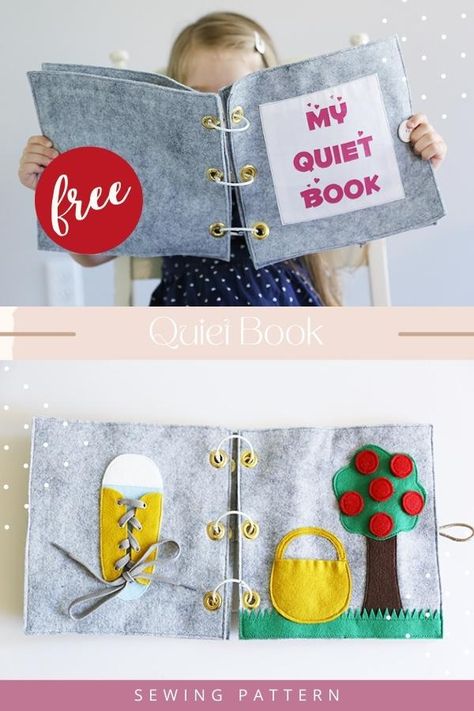 No Sew Quiet Book Pages, Quiet Book Diy Free Pattern, Quiet Book Patterns Free Templates, Felt Quiet Books Patterns Free Printable, Quiet Book Free Patterns, Quiet Books For Toddlers, Quiet Book Page Ideas, Quiet Books Patterns, Diy Activity Book For Toddlers