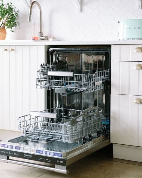 How To Clean a Dishwasher | Kitchn Dishwasher Filter, Cleaning Your Dishwasher, Hidden Cabinet, Dishwasher Tablets, Oven Cleaning, Kitchen Cabinet Organization, Organize Drawers, Clean Dishwasher, Play Kitchen