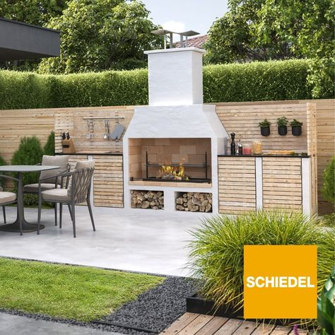 Schiedel UK | Your summer just got better, introducing The Kingham 🔥 🍔 Indulge in the epitome of outdoor #luxury with our exclusive Kingham Outdoor… | Instagram Pizza Oven Area, Outdoor Pizza Oven Area, Bbq Patio, Pizza Oven Outdoor Kitchen, Outside Fireplace, Outdoor Luxury, Outdoor Bbq Kitchen, Outdoor Sinks, Barbecue Area