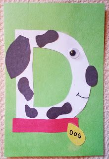 Letter D Crafts, Preschool Letter Crafts, D Is For Dog, Dog Craft, Alphabet Crafts Preschool, Abc Crafts, Alphabet Letter Crafts, Preschool Projects, Alphabet Crafts