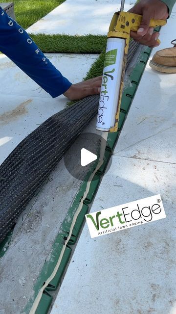 artificial grass edging system on Instagram: "“Check out this seamless VertEdge installation with concrete! 🌱✨ Perfectly crafted edges that blend durability with beauty. Watch as we elevate this outdoor space with precision and style. #ArtificialGrass #VertEdge #OutdoorLiving #Landscaping #texasturfdiva #ezturfthewoodlands ⁣ .⁣ .⁣ .⁣ .⁣ .⁣ #artificialgrass #artificialgrassexperts #artificialgrassinstallation #artificiallawn #artificialplants #artificialturf #backyard #exteriordesign #fakegrass #garden #gardendesign #gardening #gardeninspiration #gardentransformation #greengrass #homeimprovement #interior #landscapedesign #landscaping #outdoorliving #syntheticgrass #syntheticturf #turf #turfgrass" Turf Edging Ideas, Artificial Grass Backyard, Turf Backyard, Grass Edging, Fake Turf, Turf Installation, Artificial Grass Installation, Artificial Lawn, Fake Grass