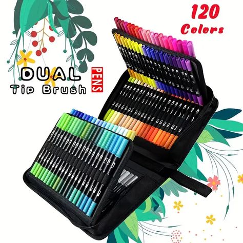 Cd Box, Watercolor Brush Pen, Paint Marker Pen, Calligraphy Drawing, Art Painting Supplies, Brush Drawing, Paint Marker, Coloring Markers, Pen And Watercolor