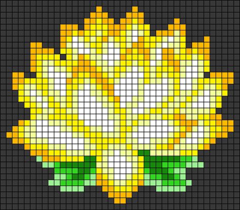 Pixel Art Fleur, Lotus Flower Leaves, Mural Art Design, Autumn Cross Stitch Patterns, Pixel Art Templates, Pattern Coloring Pages, Pixel Crochet, Pixel Art Grid, Graph Paper Art