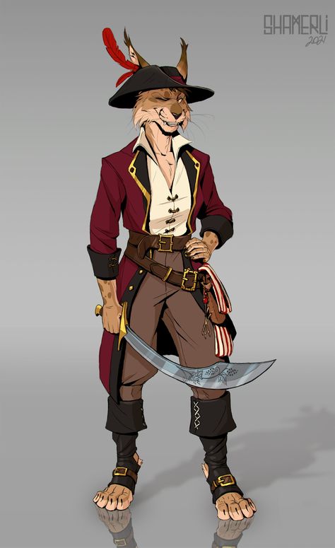 Amarian 🌠 (@CindyAAvelino) / Twitter Tabaxi Pirate, Dnd Pirate Character Design, Pirate Character, Male Ocs, Npc Art, Blue Desert, Dnd Stories, Fantasy Ideas, Dnd Ideas