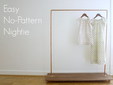 Pillowcase Nightgown, Toddler Nightgown, Diy Sleep Mask, Diy Lace Trim, Cute Nightgowns, Nightgown Pattern, Pillow Cases Diy, Sewing Shorts, Clothing Crafts