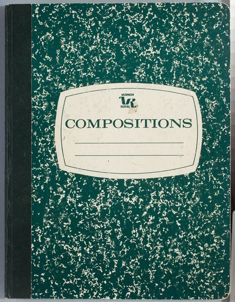 American, used in 1960s-80s, privated collection, "Vernon [VR] Royal / COMPOSITIONS" 80s Notebook, 80s School, Altered Composition Notebooks, Drawing Space, Composition Books, Ipad Essentials, Notebook Doodles, Marbling Techniques, Composition Notebooks