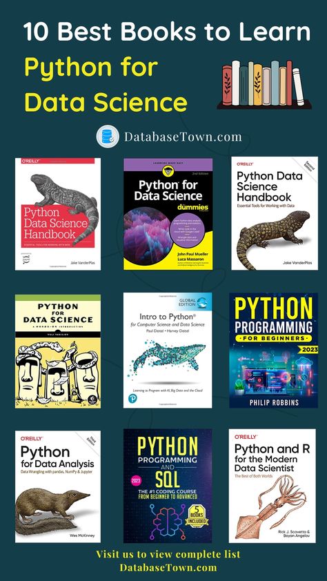 10 Best Books to Learn Python for Data Science: Top Picks for Beginners and Experts Alike Math For Data Science, Books To Learn Coding, Python For Data Science, Data Science Books, Computer Science Books, Coding Books, Python Programming Books, What Is Data Science, Data Engineer