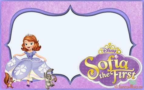 Free Printable Sofia the First Invitation Card - Invitation-World.com Sofia The First Invitation Card, Sofia The First Printable, Sofia Birthday Invitation, Sofia The First Invitation, Princess Sofia Invitations, Princess Sofia Birthday Party Ideas, My Little Pony Invitations, Royal Birthday Party, Gender Reveal Invitations Template