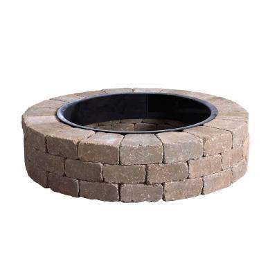 Fresco 52 in. x 12 in. Northwoods Tan Round Concrete Fire Pit Kit With Metal Liner Diy Fire Pit Ideas, Backyard Plans, Fire Pit Gallery, Concrete Fire Pit, How To Build A Fire Pit, Fire Pit Materials, Fire Pit Ring, Fire Pit Kit, Round Fire Pit