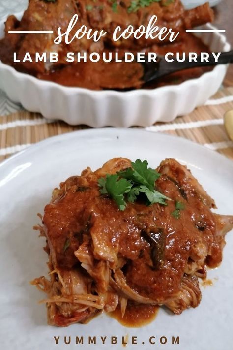 Lamb Curry Slow Cooker, Lamb Shoulder Slow Cooker, Lamb Slow Cooker Recipes, Crock Pot Curry, Lamb Shoulder Chops, Lamb Curry Recipes, Lamb Shoulder Roast, Slow Cooker Curry, Curry Recipes Easy