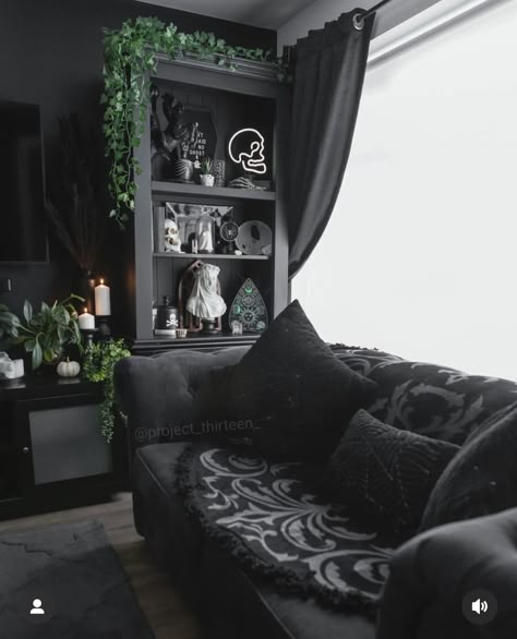 Goth Living Room Ideas, Modern Gothic Living Room, Gothic Living Room Ideas, Gothic Living Rooms, Goth Living Room, Gothic Living Room, Gothic Decor Bedroom, Gothic Room, Living Room Styles