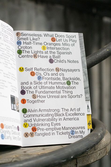 Since its inception in 2014, Good Sport has redefined what a sports magazine is; leaving the scorecard behind to showcase the interplay between people, community and culture. Each issue is devised collaboratively by a Melbourne-based team of photographers, editors, designers and writers – always beginning with a question, followed by a curious and playful intertwining of ideas. On the back of their fifth issue, we spoke to James Whiting – one of the creative leaders on the project – about what i Back Of Book Design, Creative Editorial Design, Creative Book Design, Sport Graphic Design, 달력 디자인, Sport Magazine, Book And Magazine Design, Sports Magazine, Design Books