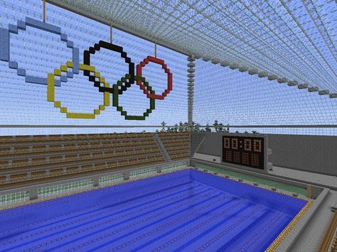 Pool In Minecraft, Minecraft Swimming Pool, Minecraft Pool, Villa Minecraft, Minecraft World, Minecraft Interior, Minecraft House Plans, Minecraft Modern, Easy Minecraft Houses