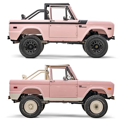 Pink Bronco, Car Trip Essentials, Interior Design Car, Car Date, Girl Cars, Recipes Aesthetic, Cars Decorations, Baja Truck, Ford Girl