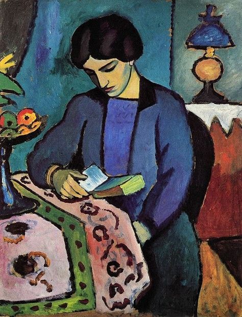 Women Who Read, Art Mini Toile, Art Of Books, Girls Reading, August Macke, Women Books, Canvas Art Projects, Women Reading, Blog Art