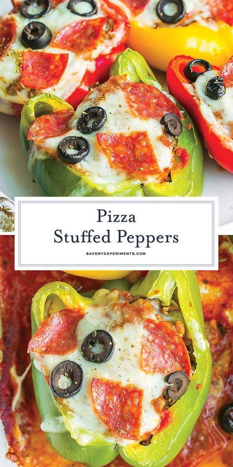 Pizza Stuffed Peppers, Stuffed Pepper Recipes, Bell Pepper Pizza, Homemade Pizza Crust, Stuffed Peppers Recipe, Recipe Low Carb, Pepper Recipes, Best Homemade Pizza, Low Carb Low Fat Recipes