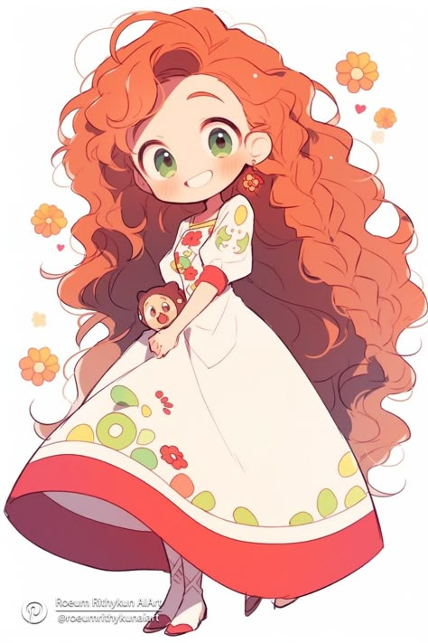 Follow me to see more of my original AI artwork. This picture I made it in Midjourney. If you use my picture please give me credit. Chibi Kawaii Characters, Original Character Design Ideas, Chibi Red Hair, Disney Anime Style, Chibi Disney, Disney Art Style, Disney Character Art, Disney Princess Fan Art, Chibi Anime Kawaii