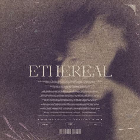 "ETHEREAL" Conceptual Graphic Design Poster by NHU Text Art, Timeless Art, Ethereal Art, Graphic Design Poster, Design Reference, Graphic Design Posters, Find Art, You Think, Poster Design