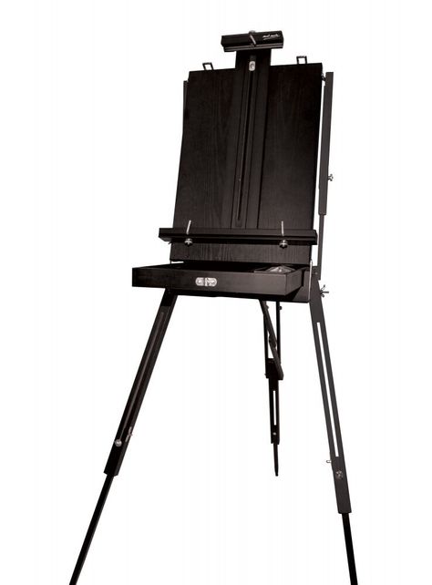 Mont Marte Black French Box Easel Black French, Wooden Design, Adjustable Legs, Painting Supplies, Drafting Desk, A Box, Outdoor Chairs, The Day, New Homes