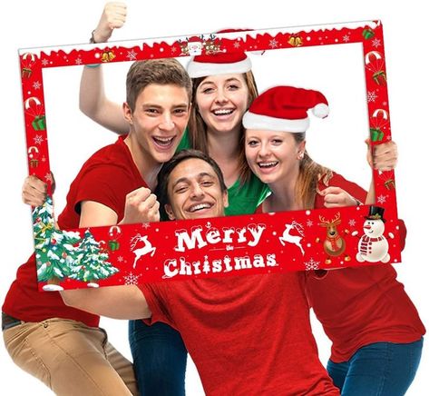 Diy Christmas Photo, Party Photo Frame, Christmas Photo Booth Props, Christmas Party Photo, Adult Christmas Party, Christmas Photo Frame, Photo Frame Prop, Christmas Photo Props, Picture Props