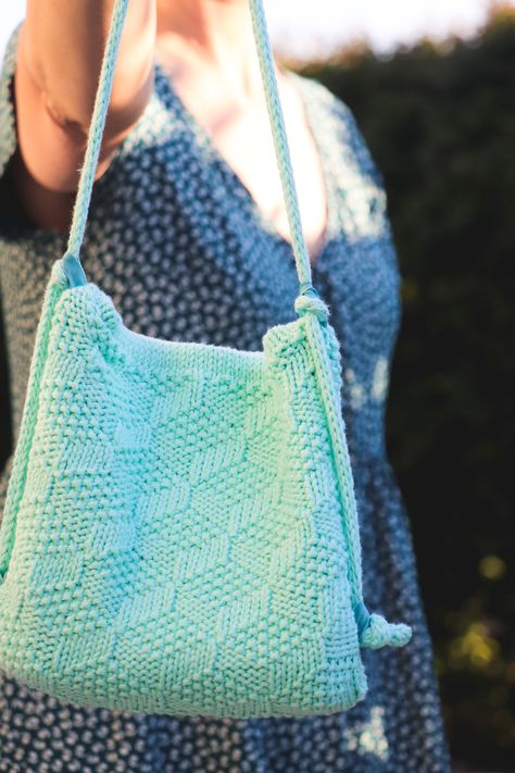 Knitting Tote Bag Pattern, Cute Crochet Patterns, Summer Knitting Patterns, Knitting Bag Pattern, Knit Bag, Cozy Crochet Patterns, Knitting Tote Bag, Bag Pattern Free, Cozy Crochet