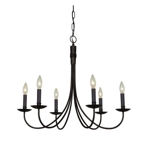 Gavin 6-Light Candle-Style Chandelier Black Candle Chandelier, Wrought Iron Candle Chandelier, Wrought Iron Candle, Wrought Iron Chandeliers, Arm Chandelier, Deco Luminaire, Candle Style Chandelier, Candle Chandelier, Focal Points