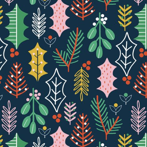 Winter Pattern Design, Christmas Repeat Pattern, Christmas Surface Pattern Design, Christmas Surface Pattern, Christmas Designs Pattern, Christmas Prints And Patterns, Christmas Pattern Illustration, Winter Patterns, Surface Pattern Design Inspiration