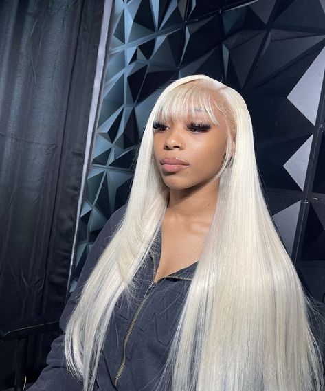 Icy Blonde Wig, Drag Wigs, Frontal Wig Hairstyles, Classy Hairstyles, Wig Ideas, Birthday Hairstyles, Quick Weave Hairstyles, Hairstyle Inspo, Blonde Lace Front Wigs