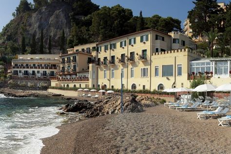 Zone Out on the Beach in Sicily at Belmond Villa Sant'Andrea Italy Hotel, Travel To Italy, Sicily Travel, Taormina Sicily, Belmond Hotels, Italy Hotels, Romantic Hotel, Explore Italy, Spa Resort