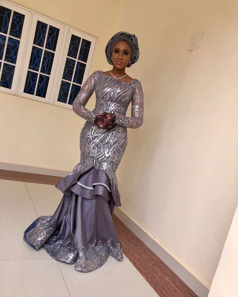 Sliver/Gray reception gown Reception Gown, Aso Ebi Styles, Velvet Dresses, Luxury Dresses, Aso Ebi, Luxury Dress, Ankara Styles, African Fashion Dresses, African Fashion