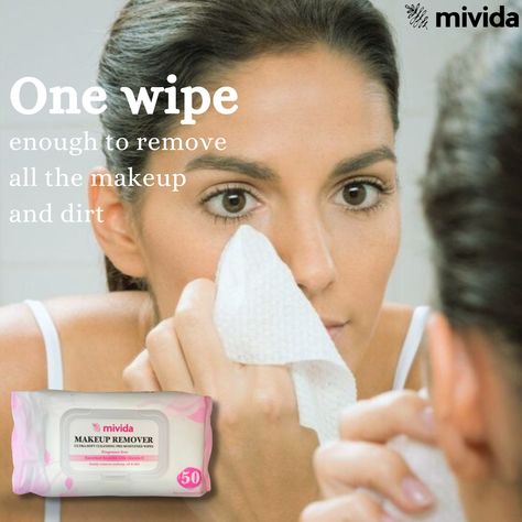 Erase the Day! Mivida Makeup Remover Wipes gently cleanse and nourish, leaving your skin makeup-free and happy. . . . ✨ #MividaWipes #mividabeauty #nourishingwipes #SkincareEssentials #alcoholfree #naturalbeauty #MakeupRemover #Hypoallergenic #FacialCleansing #VitaminE #GentleCleansing #FragranceFree #SensitiveSkin #CleanseAndRefresh #DailySkincare Neutrogena Makeup Remover, Face Wipes, Makeup Free, Neutrogena Makeup, Makeup Remover Wipes, Cleansing Wipes, Make Up Remover, Daily Skin Care, Facial Cleansing