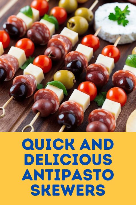 Easy Antipasto Skewers: A Crowd-Pleasing Recipe Italian Kabobs Appetizer, Easy Skewer Recipes, Salami Skewers Appetizers, Appetizer Skewers For Party, Antipasta Skewer Appetizer, Christmas Skewer Appetizers, Party Skewers Appetizers, Appetizer Skewers Cold, Appetizers On Skewers