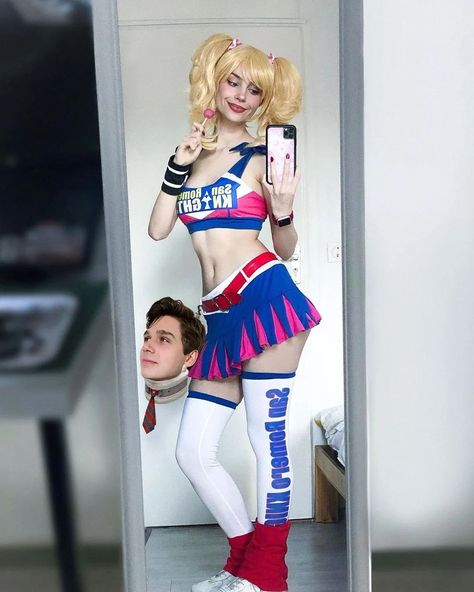 Slay Me Gently With A Chainsaw! 🍭🧟‍♀️📣 @martycipher as Juliet Starling @plamenmen as Nick Carlyle #LollipopChainsaw #JulietStarling #TaraStrong #NickCarlyle #SanRomero #Zombie #ZombieHunter #ZombieApocalypse #WalkingDead #VideoGame #GamerGirl #PlayStation #JulietStarlingCosplay #LollipopChainsawCosplay #VideoGameCosplay #CosplayersOfInstsgram #CosplayersOfIG #Cosplayer #Cosplay #Pigtails #Cheerleader #Lollipop #Selfie Juliet Lollipop Chainsaw Cosplay, Lollipop Chainsaw Costume, Lollipop Chainsaw Cosplay, Juliet Starling Cosplay, Lollipop Selfie, Juliet Lollipop Chainsaw, Chainsaw Cosplay, Juliet Starling, Lollipop Chainsaw