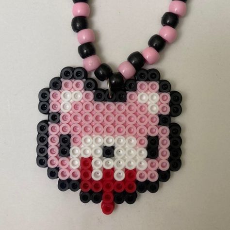 Gloomy Bear Kandi, Small Perler Bead Patterns, Melty Bead Designs, Kandi Cuff Patterns, Melty Bead Patterns, Gloomy Bear, Pearl Beads Pattern, Perler Ideas, Easy Perler Beads Ideas