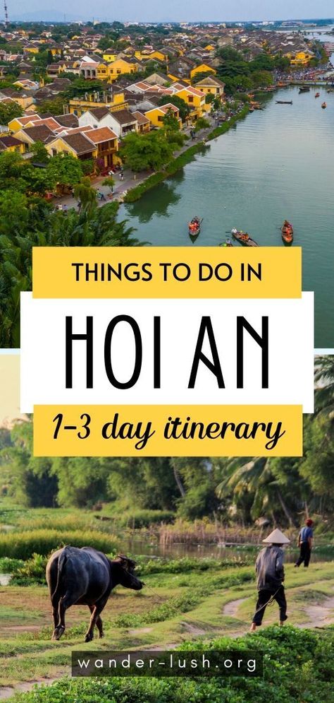 This Hoi An itinerary shows you how to spend a perfect 1-3 days in Hoi An, Central Vietnam. Read on for the best things to do in Hoi An Ancient Town and beyond, insider tips, day trips, and recommendations for the best Hoi An restaurants. #HoiAn | Things to do in Vietnam | Where to go in Vietnam | Hoi An photography | Hoi An UNESCO Heritage Central Vietnam Itinerary, Hoi An Itinerary, Central Vietnam, Things To Do In Vietnam, Asia Photography, Vietnam Itinerary, Vietnam Holidays, Hoi An Vietnam, Vietnam Travel Guide