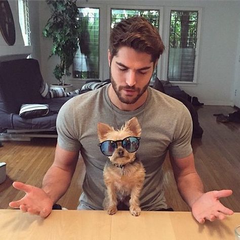 ‘Hot Dudes With Dogs’ Instagram Brings Two Of Your Favorite Things In One Place Nick Bateman, Guys Read, Man And Dog, Mans Best Friend, Yorkie, Puppy Love, Cute Puppies, Cute Dogs, A Man