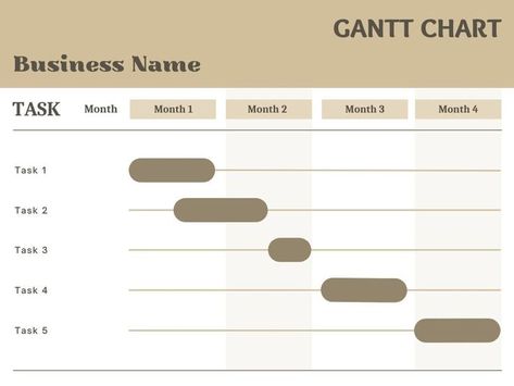 Gantt Chart Gantt Chart Design, Gant Chart, Task Schedule, Project Timeline, Gantt Chart Templates, Brown Plain, Gantt Chart, Casual Professional, Chart Template