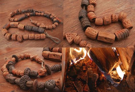 Primitive pottery experiments! by Nymla on DeviantArt Hei Darker Than Black, Firing Clay, Primitive Pottery, Darker Than Black, Wild Clay, Dnd Crafts, Troll Costume, Mushroom Paint, Bushcraft Skills