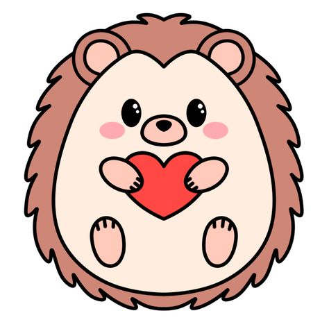 How To Draw A Hedgehog How To Draw A Hedgehog, How To Draw Cartoon Animals, Hedgehog Drawing Cute, Draw Hedgehog, Cute Hedgehog Drawing, Draw A Hedgehog, Adorable Drawings, Valentine Drawing, Hedgehog Drawing