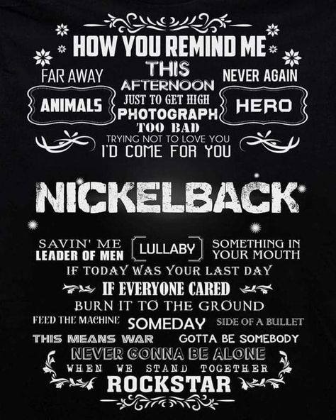 Nickelback Lyrics, Footloose Movie, How You Remind Me, Chad Kroeger, Rock Quotes, Rock Band Logos, Papa Roach, Rock Band Posters, Rock Concert