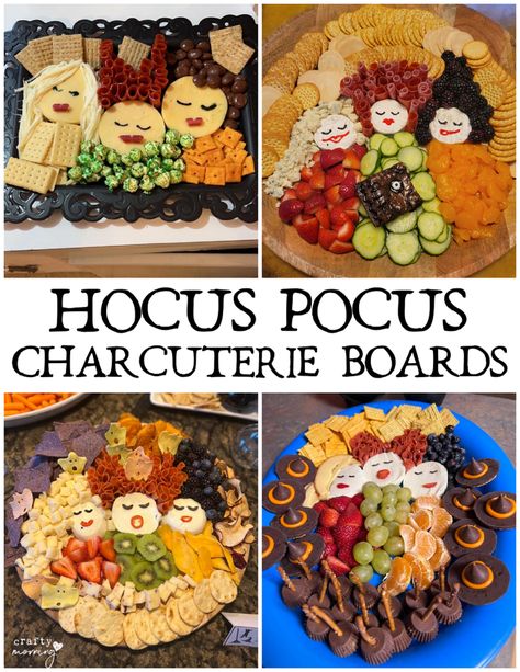 Hocus Pocus Charcuterie Board Ideas - Crafty Morning Creative Charcuterie Boards, Hocus Pocus Charcuterie Board, Hocus Pocus Charcuterie, Clementine Pumpkins, Hocus Pocus Party, Crafty Morning, Healthy Halloween Snacks, Halloween Hocus Pocus, Fun Halloween Food