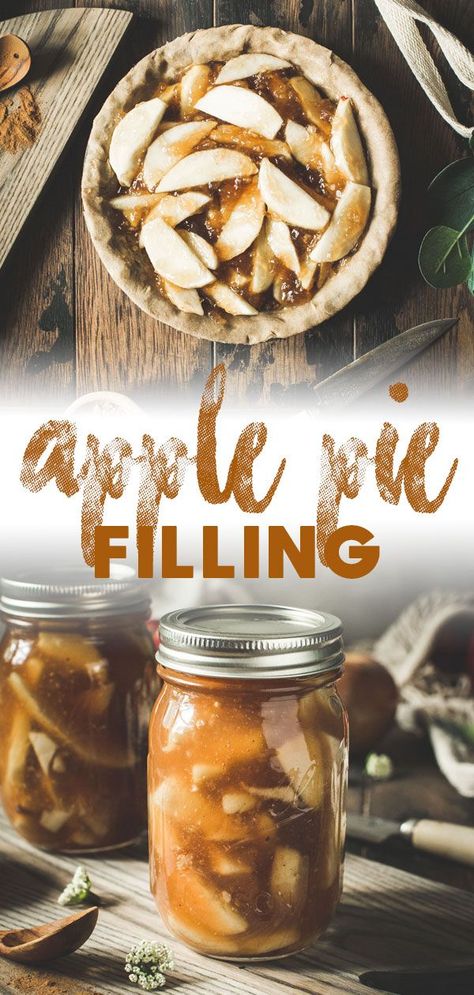 Cinnamon and nutmeg seasoned apples together with a gooey thick apple juice mixture make this recipe the best apple pie filling. Perfect for canning or making into a pie instantly.  #ApplePieFilling #HomemadeApplePieFilling #FallBakingRecipesDesserts The Best Apple Pie Filling, Best Apple Pie Filling, Easy Apple Pie Filling Recipes, Homemade Pie Filling, Easy Apple Pie Filling, Canning Apple Pie Filling, Apple Pie Filling Recipe, The Best Apple Pie, Apple Pie Filling Recipes