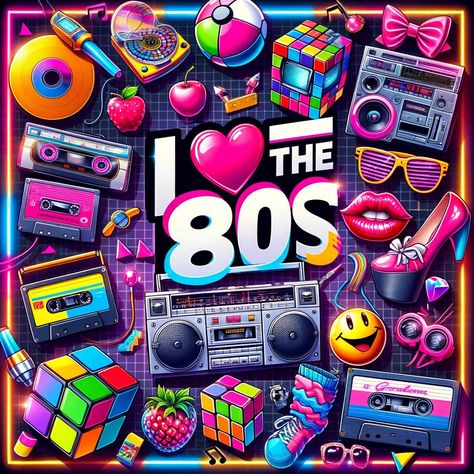 Born In 80s Raised In 90s, 80s And 90s Aesthetic, 80s Images, 80s Stuff, 80s Pop Culture, 1980s Art, Sublimation Ideas Projects Inspiration, 80's Music, 80s Theme