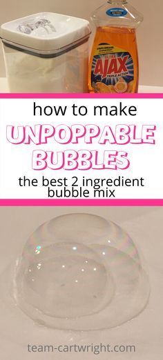 No Pop Bubbles Recipe, Glycerin Bubble Recipe, Magic Unpoppable Bubbles, Super Bubbles Recipe Homemade, Fun Pre K Crafts, Bubble Solution Recipe Diy, Diy At Home Games For Kids, Stream Activities For Kindergarten, Magic Bubbles Recipe