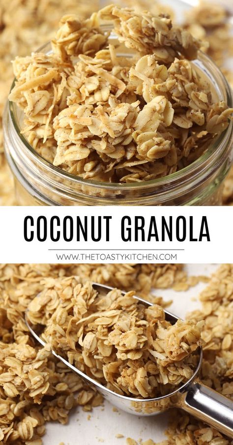 Toasted Coconut Granola, Toasted Coconut Granola Recipe, Homemade Coconut Granola, Granola With Coconut Flakes, What To Eat Granola With, Sunflower Seed Granola, Toasted Granola Recipe, Unique Granola Recipes, Coconut Breakfast Recipes