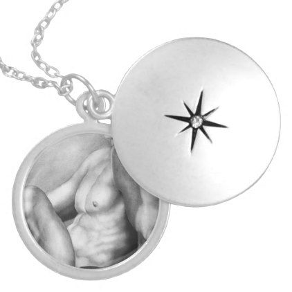 Locket necklaces Fine Art Drawing Of Nude-male #2 - gift for him present idea cyo design Luxury White Gold Locket Necklace For Keepsake, Luxury Engraved Locket Necklace Gift, Luxury Elegant Polished Locket Necklace, Luxury Polished Locket Necklace Gift, Luxury Polished Locket Necklace For Keepsake, Mens Locket, Locket For Men, Locket Ideas, Masculine Art